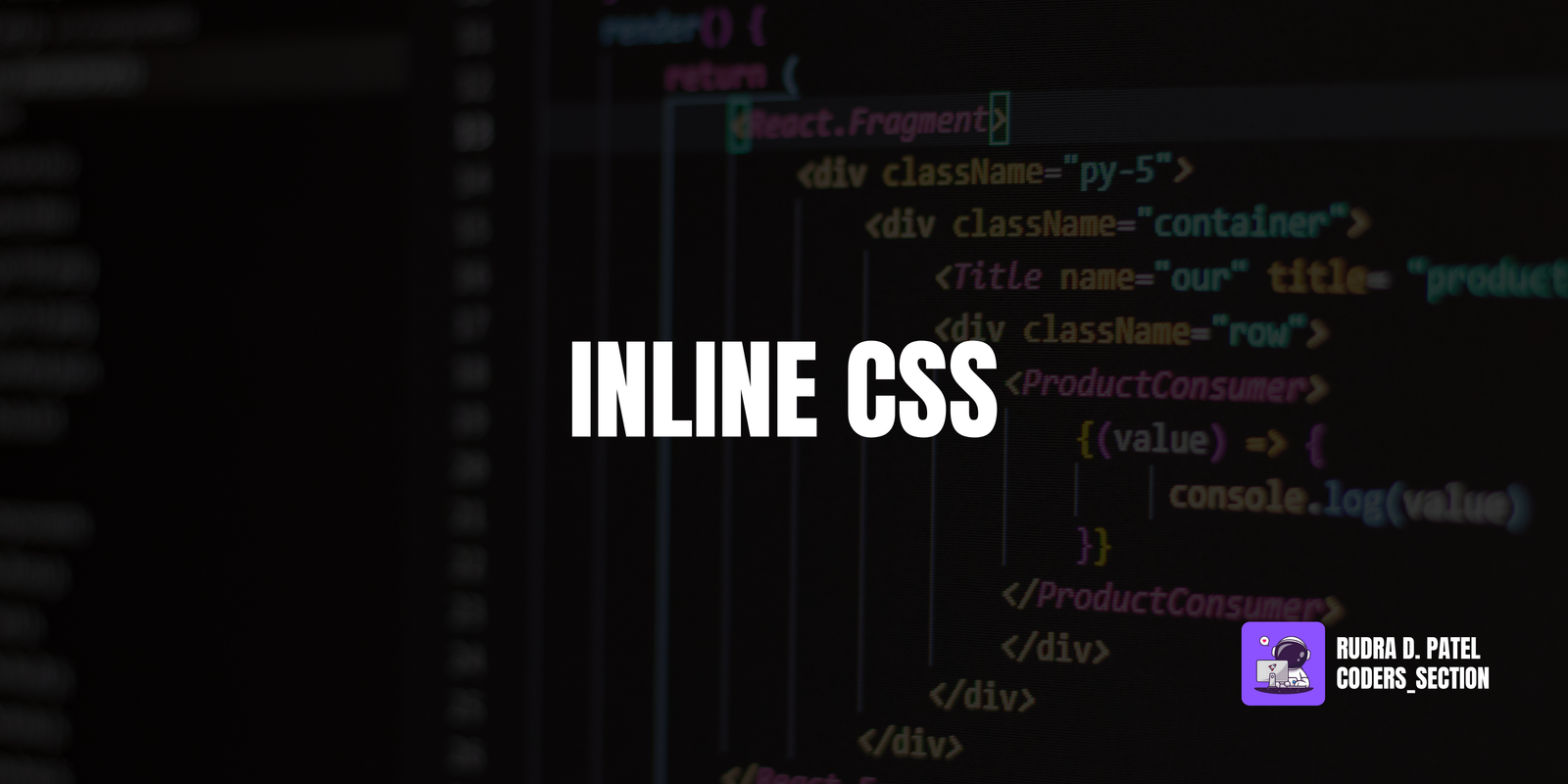 An illustration of Inline CSS code with a red text example.